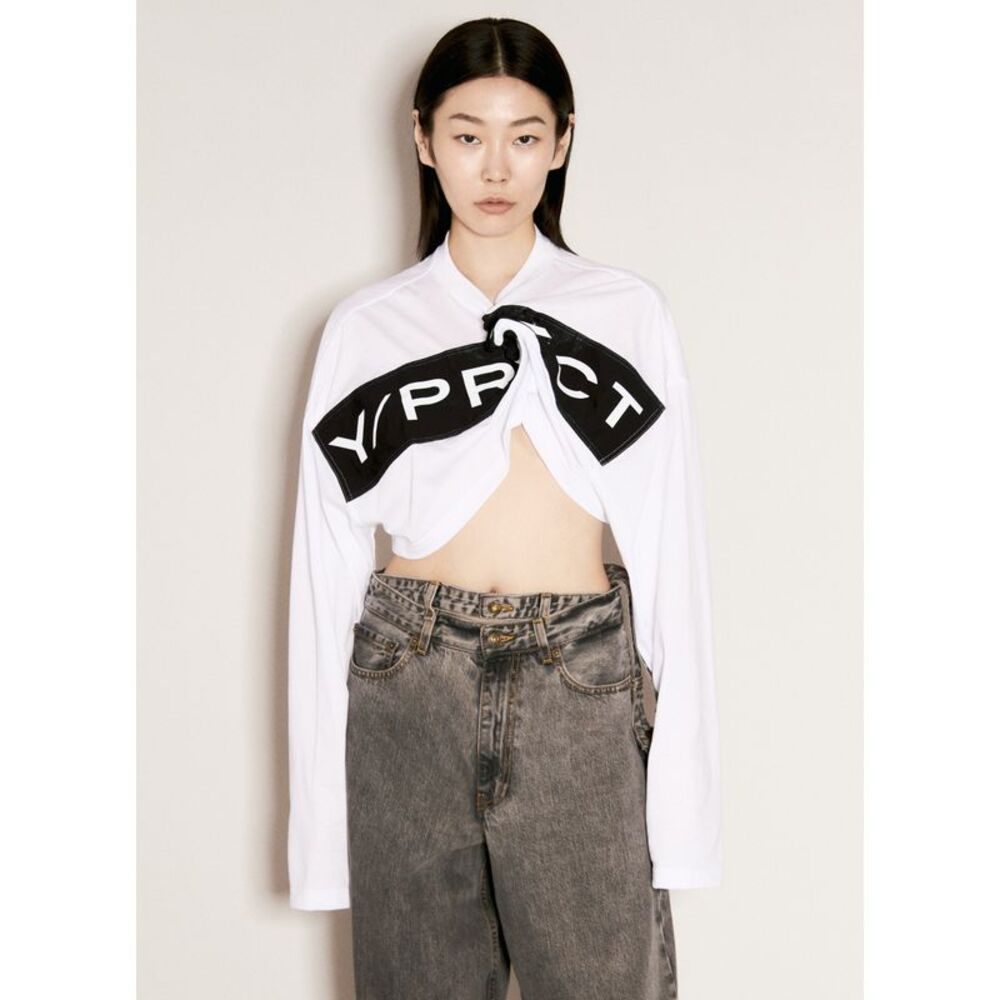 Y/Project Women Scrunched Logo Print T-Shirt
